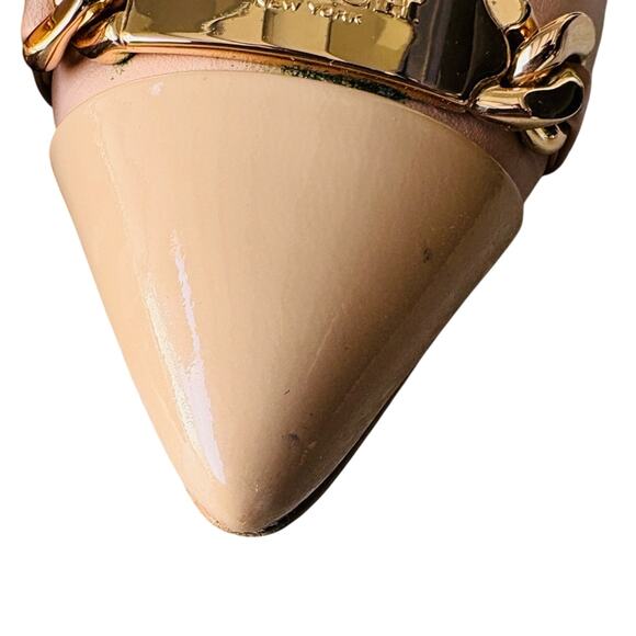 Coach Bowery Semi-Matte Women's Nude Kitten Heels Size 5 - Picture 5 of 6